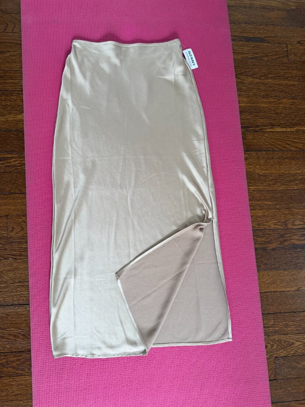 NEW Midi Satin Skirt, Old Navy, Color Tan, XS - Picture 3 of 7